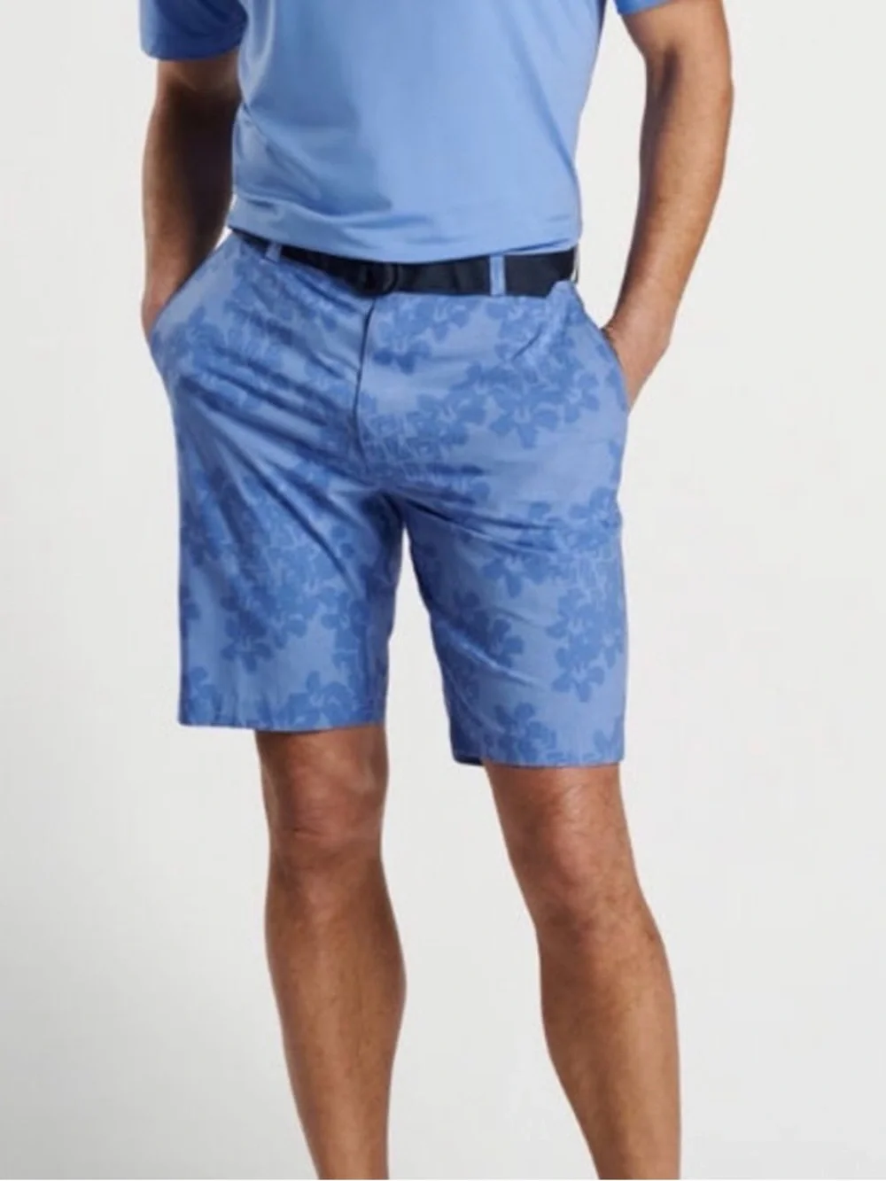 Peter Millar Shackleford Abstract Floral Performance Hybrid Golf Short Size 36